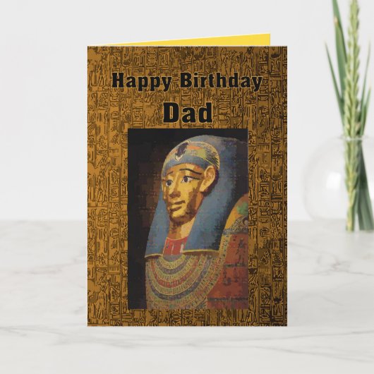 Dad Pharaoh Happy Birthday Karte (Vorderseite)