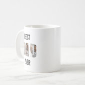 Dad Photo Collage Cutout father's Day Birthday Kaffeetasse (Vorderseite Links)