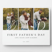 Dad Photo Collage First Father's Day Keepsake Gift Fotoplatte (Vorderseite)