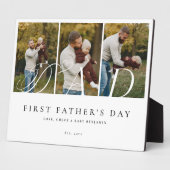 Dad Photo Collage First Father's Day Keepsake Gift Fotoplatte (Seite)
