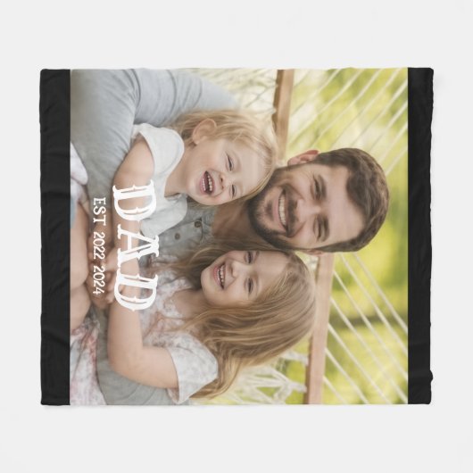 Dad Photo Established Fleecedecke (Vorderseite (Horizontal))