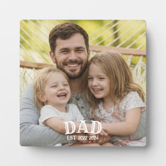 Dad Photo Established Fotoplatte (Vorderseite)