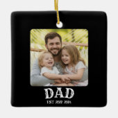 Dad Photo Established Keramikornament (Vorderseite)