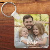 Dad Photo Established Schlüsselanhänger (Vorderseite)