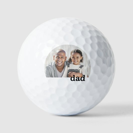 Dad Photo Father's Day Golfball (Vorderseite)