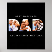 Dad Photo Modern Tygraphy Child Gift T Shirt Poster (Vorne)
