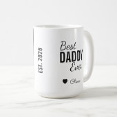 Dad Photo This Year Name Best Daddy Ever Kaffeetasse (VorderseiteRechts)