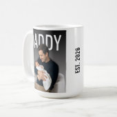 Dad Photo This Year Name Best Daddy Ever Kaffeetasse (Vorderseite Links)
