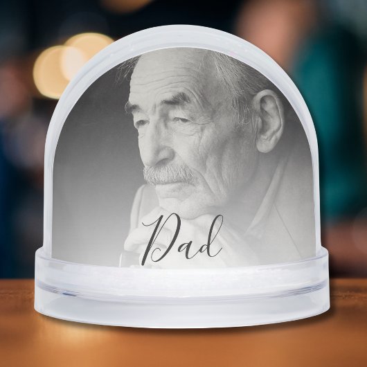 Dad Photo Tribute Schneekugeln