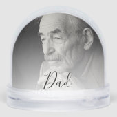 Dad Photo Tribute Schneekugeln (Rückseite)