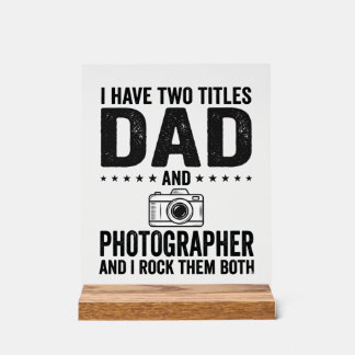 Dad Photographer Vintage Engraving Shirt Design_1 Acrylschild