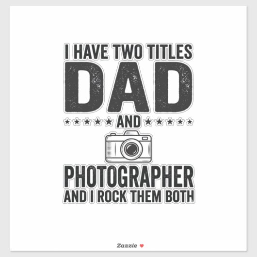 Dad Photographer Vintage Engraving Shirt Design_1 Aufkleber (Blatt)