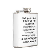 Dad Rockstar 6oz Flask, Birthday Gift From Baby, Flachmann (Rechts)