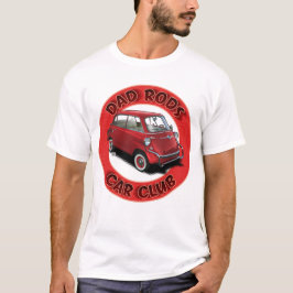 Dad Rods Car Club Red Bubble Car T-Shirt