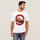 Dad Rods Car Club Red Charger Car T-Shirt (Vorne ganz)