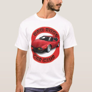 Dad Rods Car Club Red Pantera Auto T-Shirt