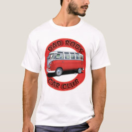 Dad Rods Car Club Red Transporter Bus T-Shirt