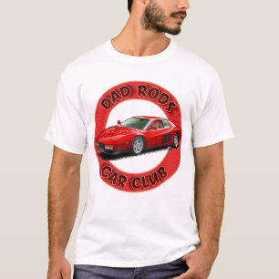 Dad Rods Car Club Rotes Italienisches Sportwagen T T-Shirt