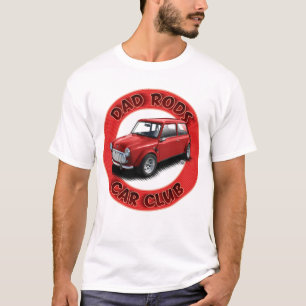 Dad Rods Car Club Rotes Mini-Auto-T-Shirt T-Shirt