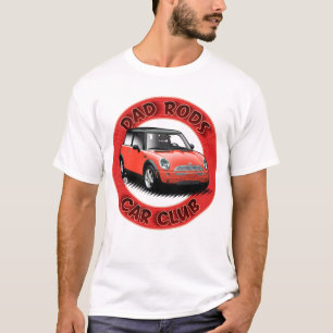Dad Rods Car Club Rotes modernes Mini-Auto-T-Shirt T-Shirt