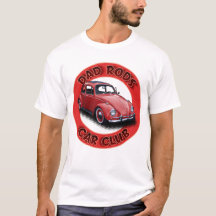 Dad Rods Car Club Rotes Volksauto T-Shirt