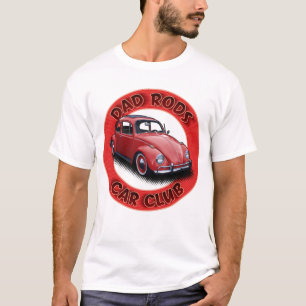 Dad Rods Car Club Rotes Volksauto T-Shirt