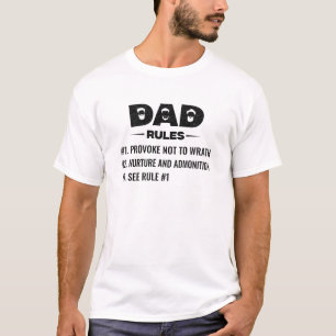 Dad Rules Epheser 6:4 Lustiger christlicher Va T-Shirt