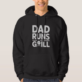 Dad Runs the Grill BBQ Hoodie