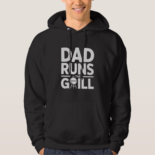 Dad Runs the Grill BBQ Hoodie (Vorderseite)