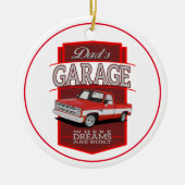 Dad’s Classic Garage Truck Keramik Ornament (Vorne)