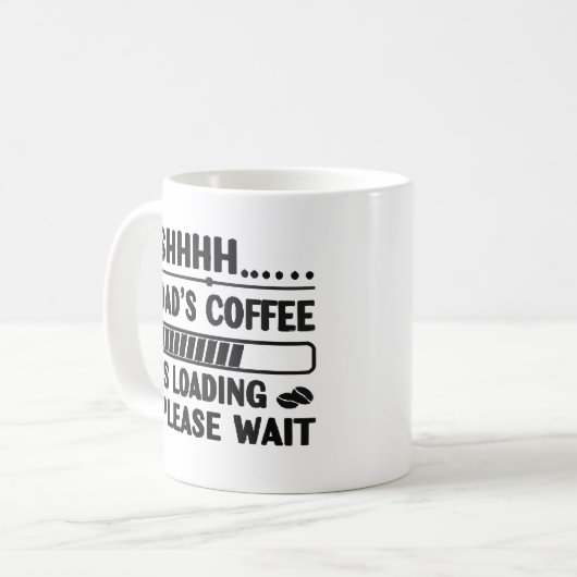 Dad’s Coffee Loading – Funny Tech Mug/Tee Kaffeetasse (Vorderseite Links)