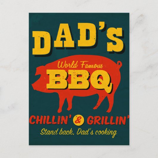 Dad’s Cooking Postkarte (Vorderseite)