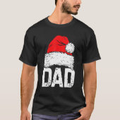 Dad Santa Christmas Family Matching Pajamas Papa X T-Shirt (Vorderseite)