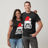 Dad Santa Christmas Family Matching Pajamas Papa X T-Shirt (Unisex)