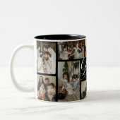 Dad-Script-Typografie 10-Foto-Collage Zweifarbige Tasse (Links)
