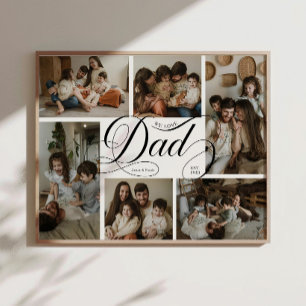 Dad-Script-Typografie 6-Foto-Collage Poster
