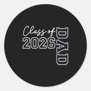 Dad Senior 2026 Abschlussklasse 2026 Absolventen A Runder Aufkleber