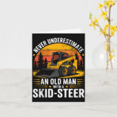 Dad Skid Steer Operator Father Construction Heavy Karte (Gelbe Blume)