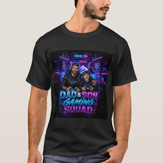 Dad & Son Gaming Squad T-Shirt (Vorderseite)