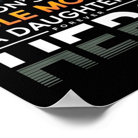 Dad Son Role Model Daughter Hero Quote Poster (Ecke)