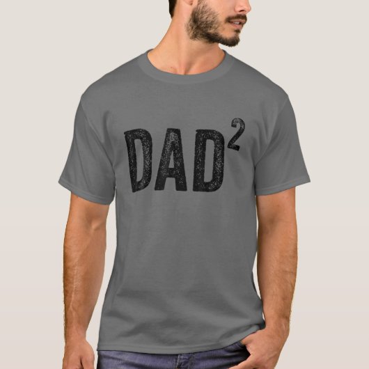Dad Squared Dad Of Two Twin Funny T-Shirt (Vorderseite)