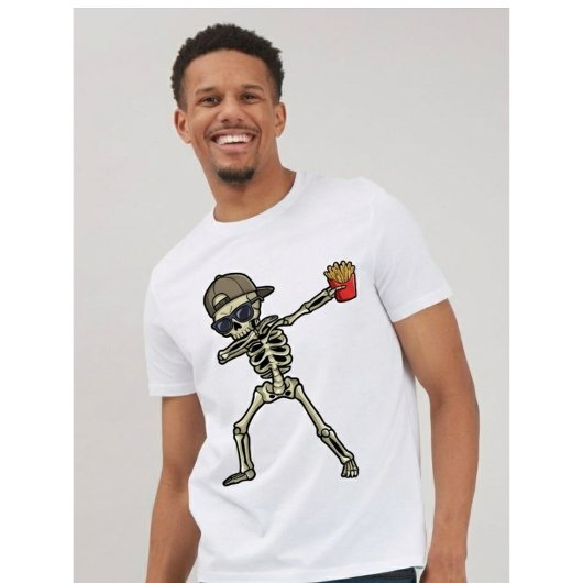 dad tax Dabbing Skeleton French Fries for dads T-Shirt