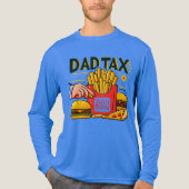 Dad Tax Food Inspector Funny Dad Long Sleeve Tri-Blend Shirt (Vorderseite)