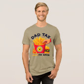Dad Tax Food Inspector Funny Father T-Shirt Tri-Blend Shirt (Vorderseite voll)