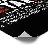 Dad Tax Funny Definition Father's Day For Dad Son  Poster (Ecke)