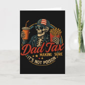 Dad Tax Funny Father's Day & 4th Of July Karte (Vorderseite)