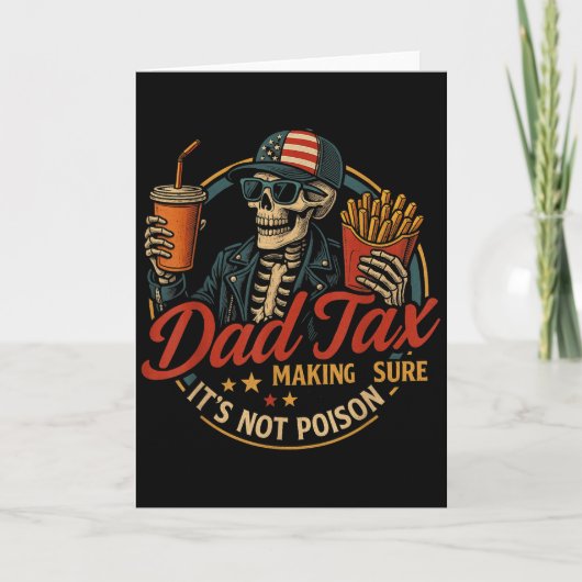 Dad Tax Funny Father's Day & 4th Of July Karte (Vorderseite)