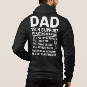 Dad Tech Support Operating Manual Funny Gift  Hoodie (Rückseite)
