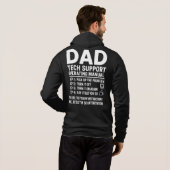 Dad Tech Support Operating Manual Funny Gift  Hoodie (Schwarz voll)