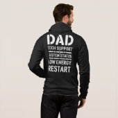 Dad Tech-Support-Systemstatus Niedrige Energie Neu Hoodie (Schwarz voll)